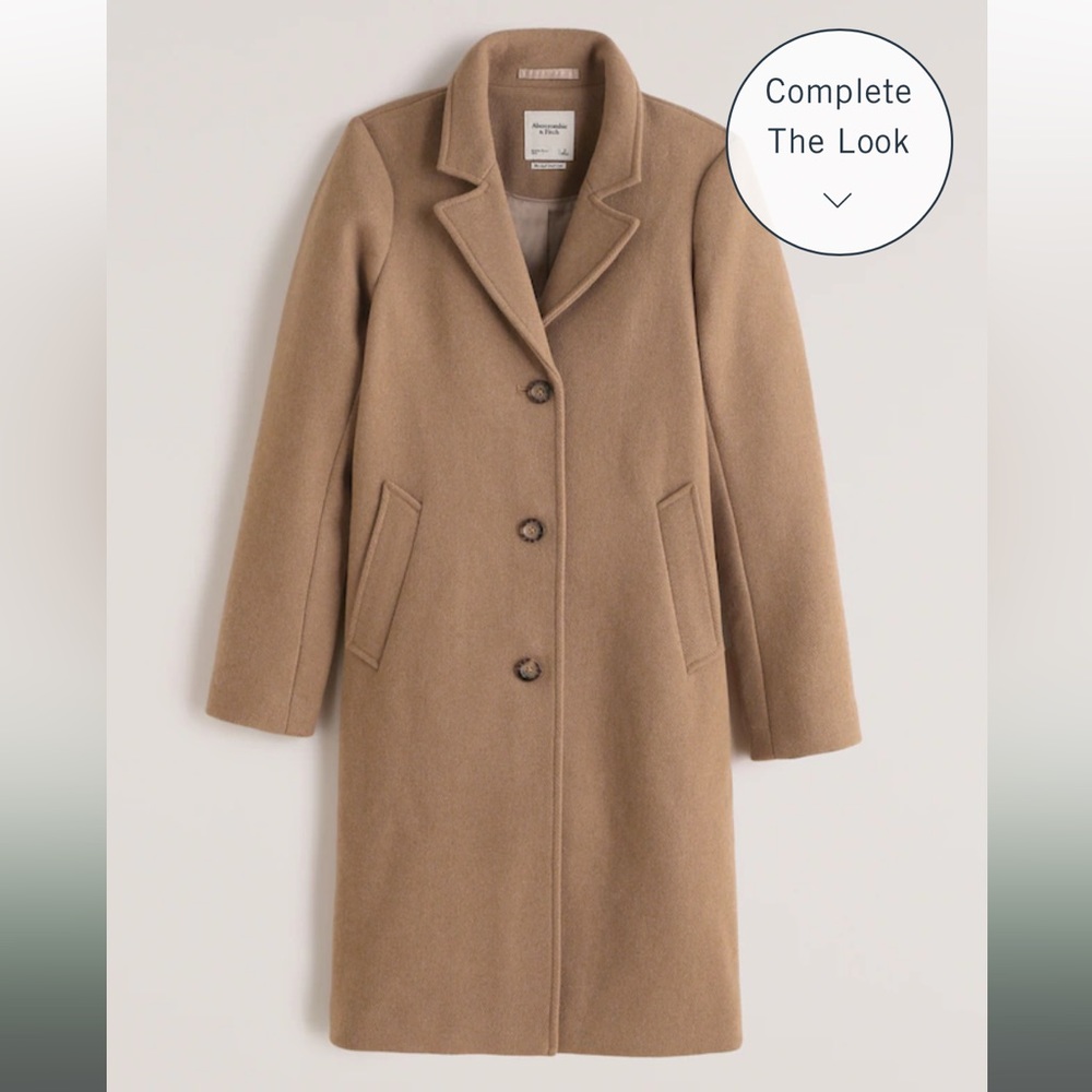 Abercrombie Wool Blend Dad Coat